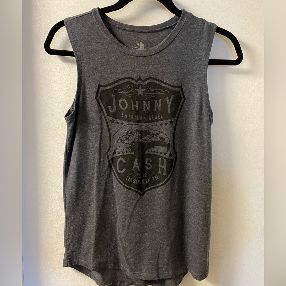 Johnny Cash Blue Tank